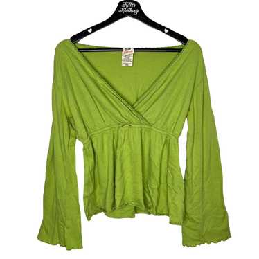 Vintage Green Flare Peplum Blouse - image 1