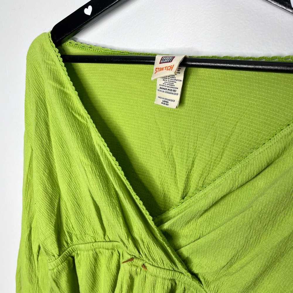 Vintage Green Flare Peplum Blouse - image 3