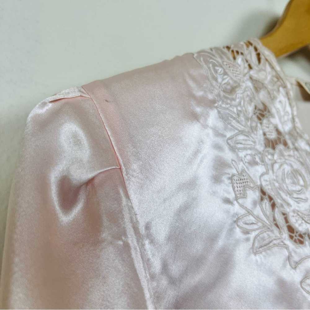 RADIANT FASHION Pastel Pink Vintage Silky Floral … - image 10