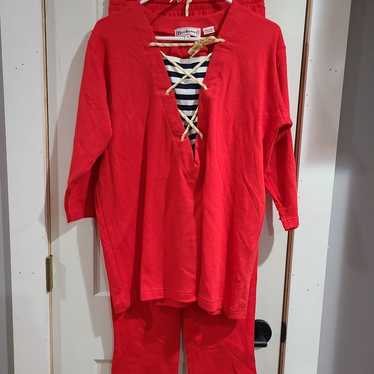 Vintage Bechamel Casual Red Nautical shirt and pa… - image 1