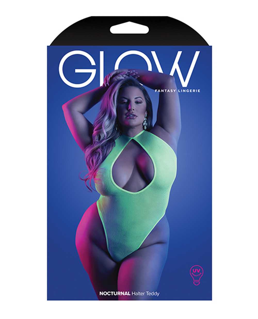 Glow Nocturnal Halter Teddy Neon Chartreuse - image 3