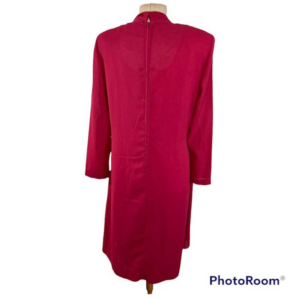 Vintage Hot Pink Cape Dress - image 3