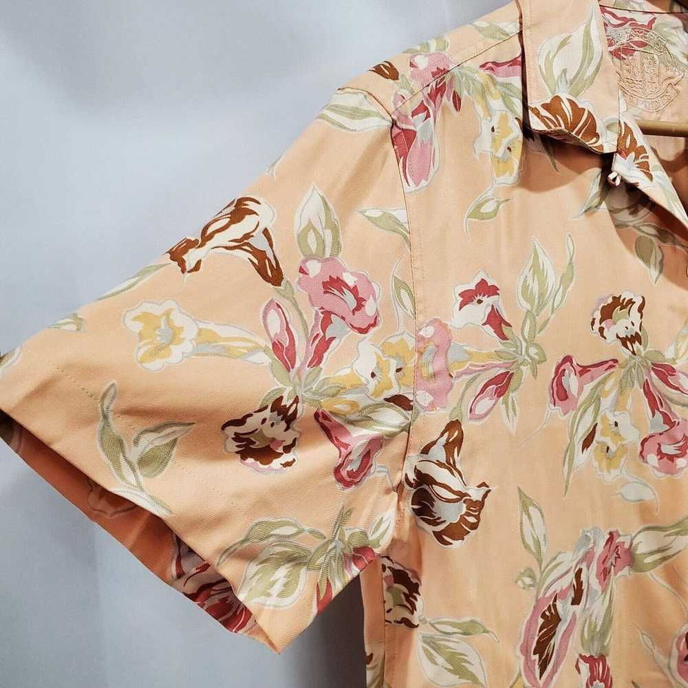 Vintage 90's Pusser's West Indies Tan Floral Silk… - image 3