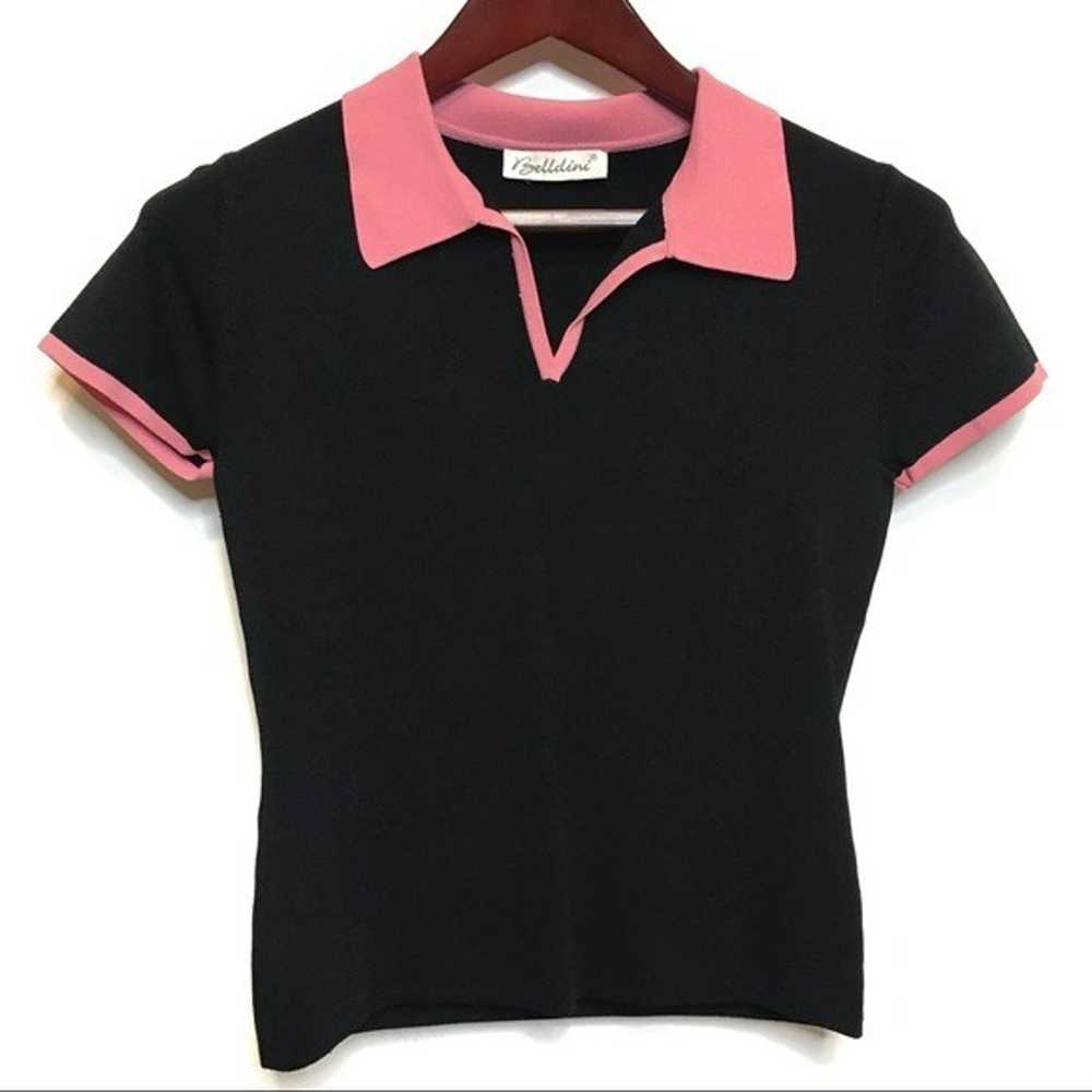 Vintage Short Sleeve Stretch Top M - image 3