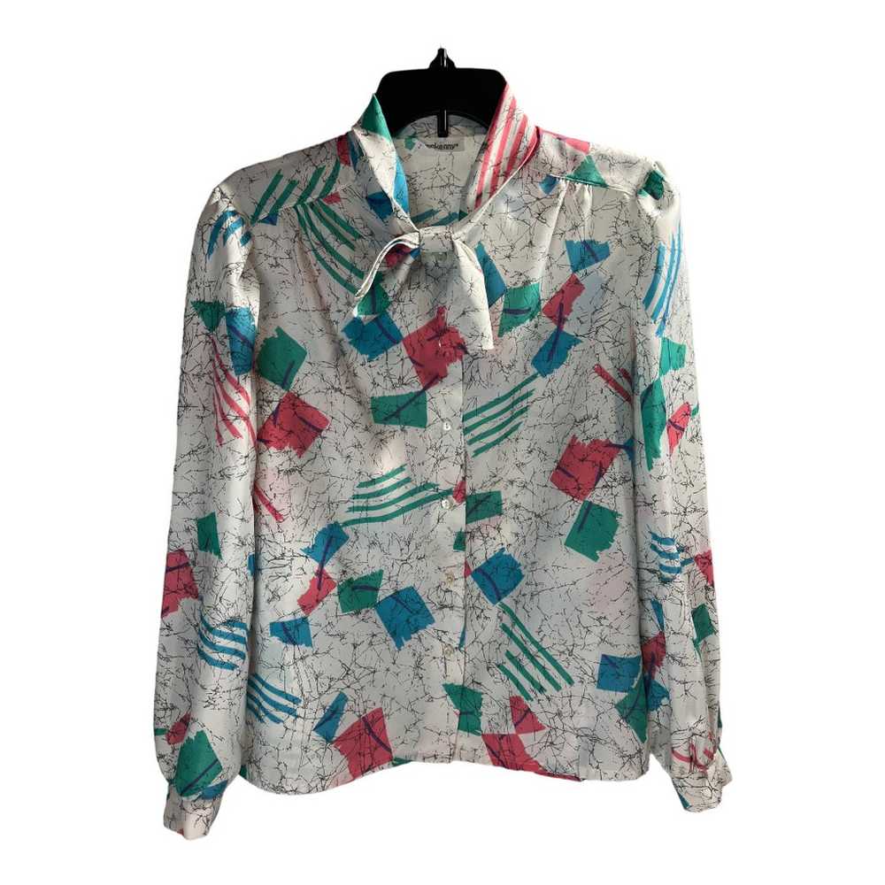 Vintage 1980’s donnkenny Abstract Blouse - image 1