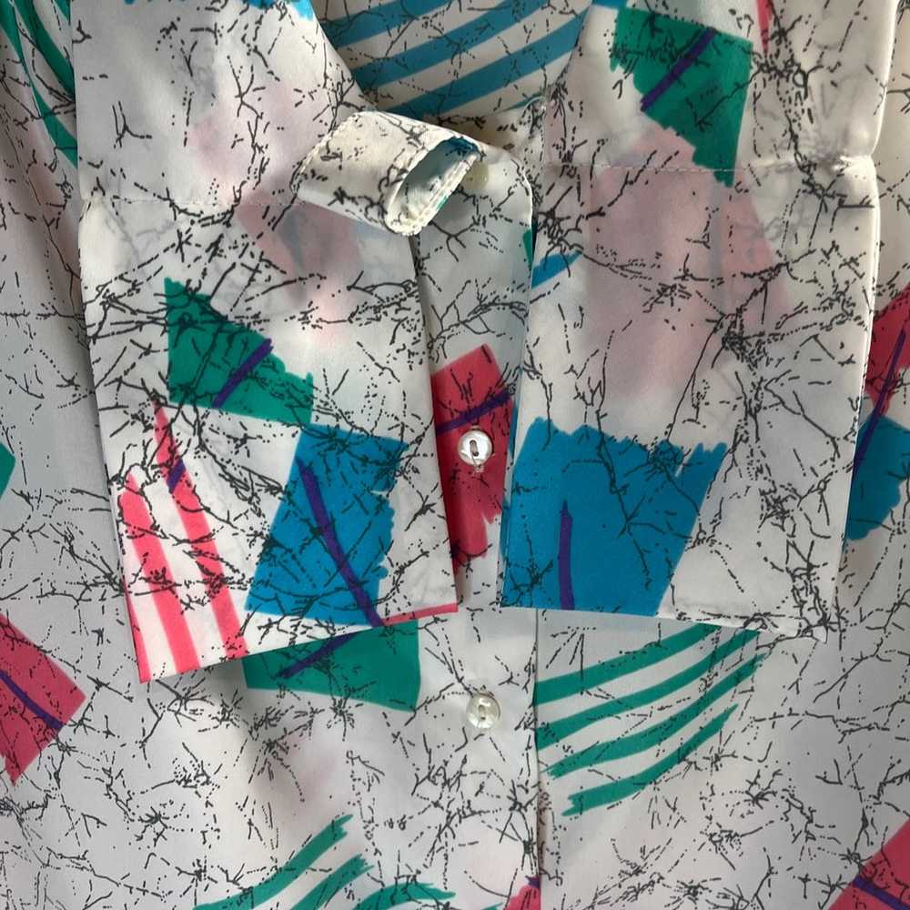 Vintage 1980’s donnkenny Abstract Blouse - image 3