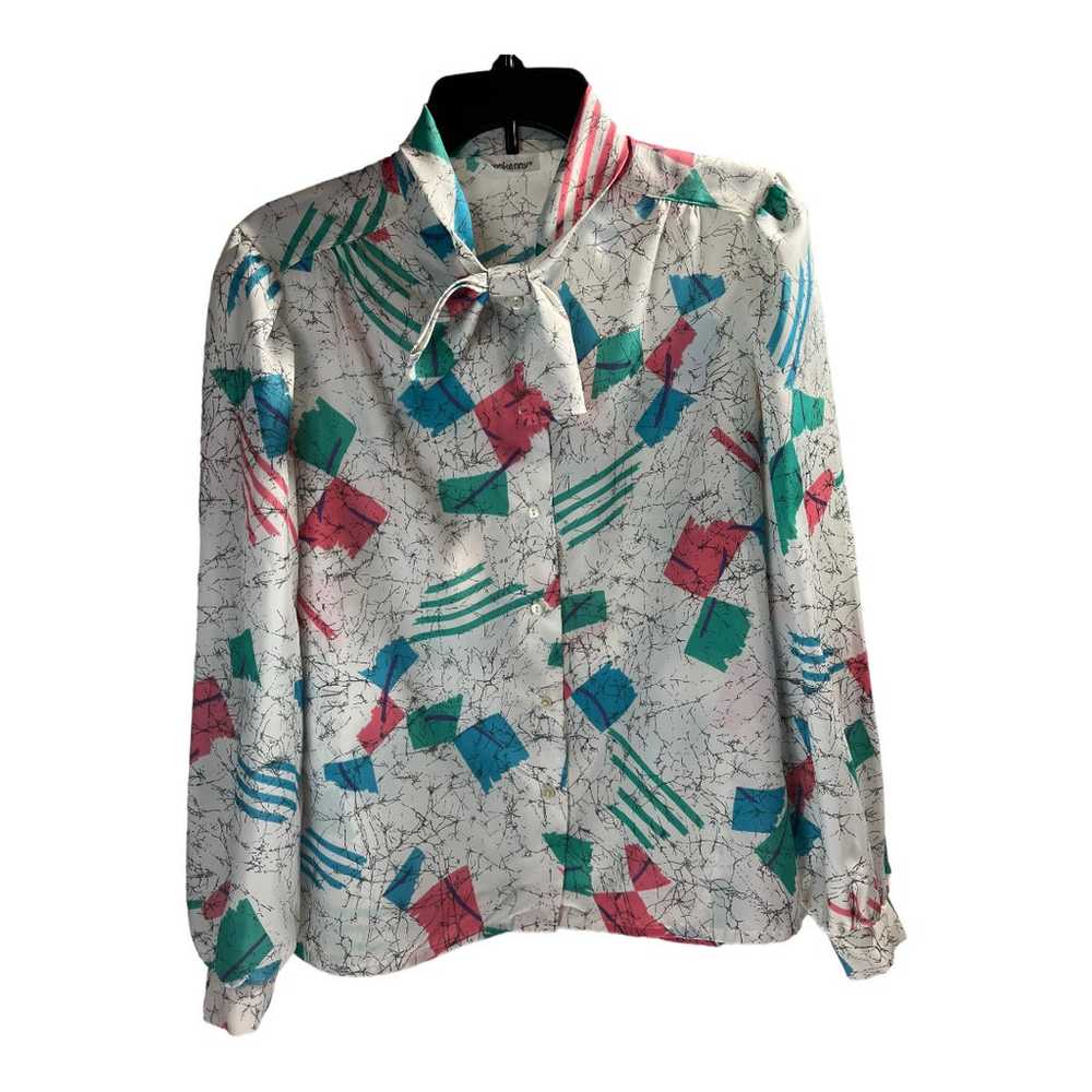 Vintage 1980’s donnkenny Abstract Blouse - image 7