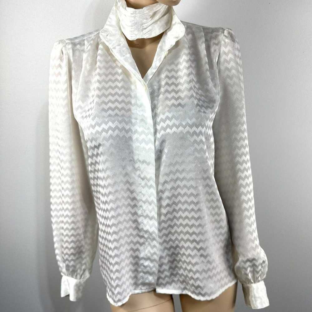 Vintage Anne Klein For New Aspects White Ivory Bl… - image 3