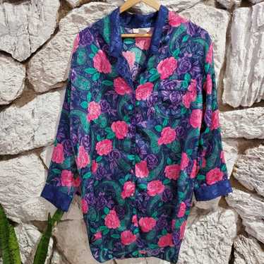 Vintage Blouse Floral Dress - image 1