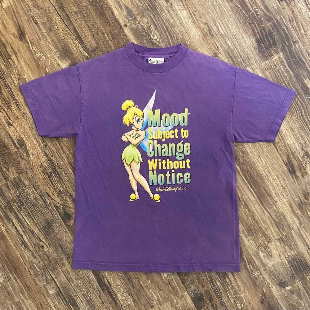 Vintage 1990s Disney Womens Tinker Bell Faded Shi… - image 1