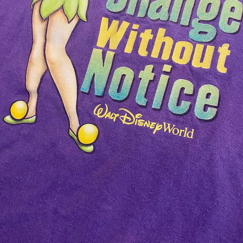 Vintage 1990s Disney Womens Tinker Bell Faded Shi… - image 8