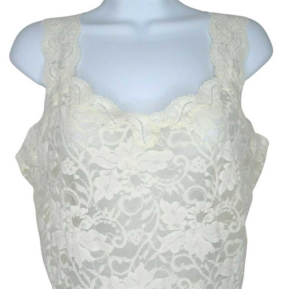 Vintage Victoria's Secret Ivory Lace Cami Top M P… - image 1