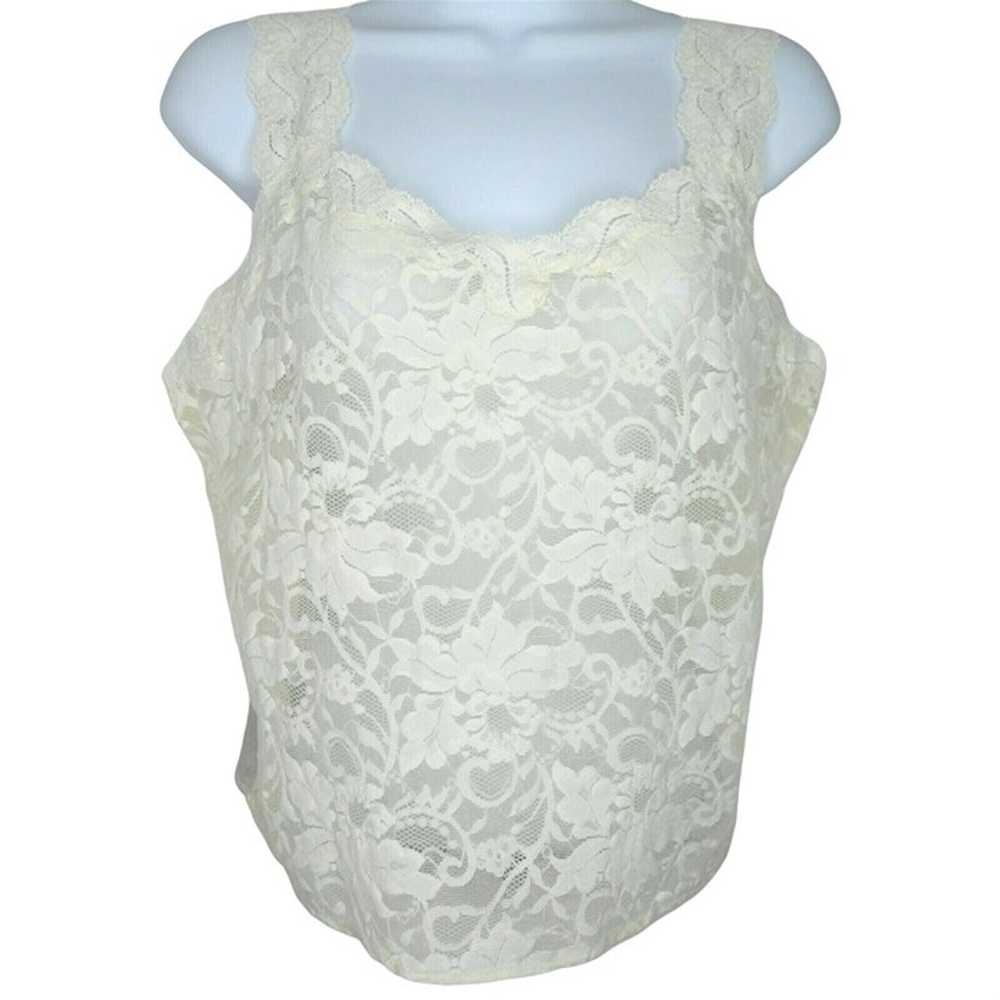 Vintage Victoria's Secret Ivory Lace Cami Top M P… - image 4