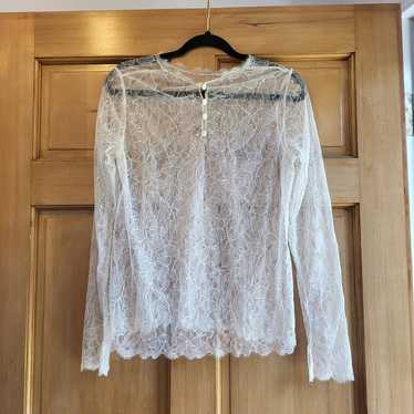 Vintage Lace See-through Blouse