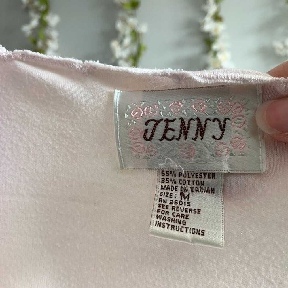 Jenny vintage 80s light pink blouse embroidered f… - image 5