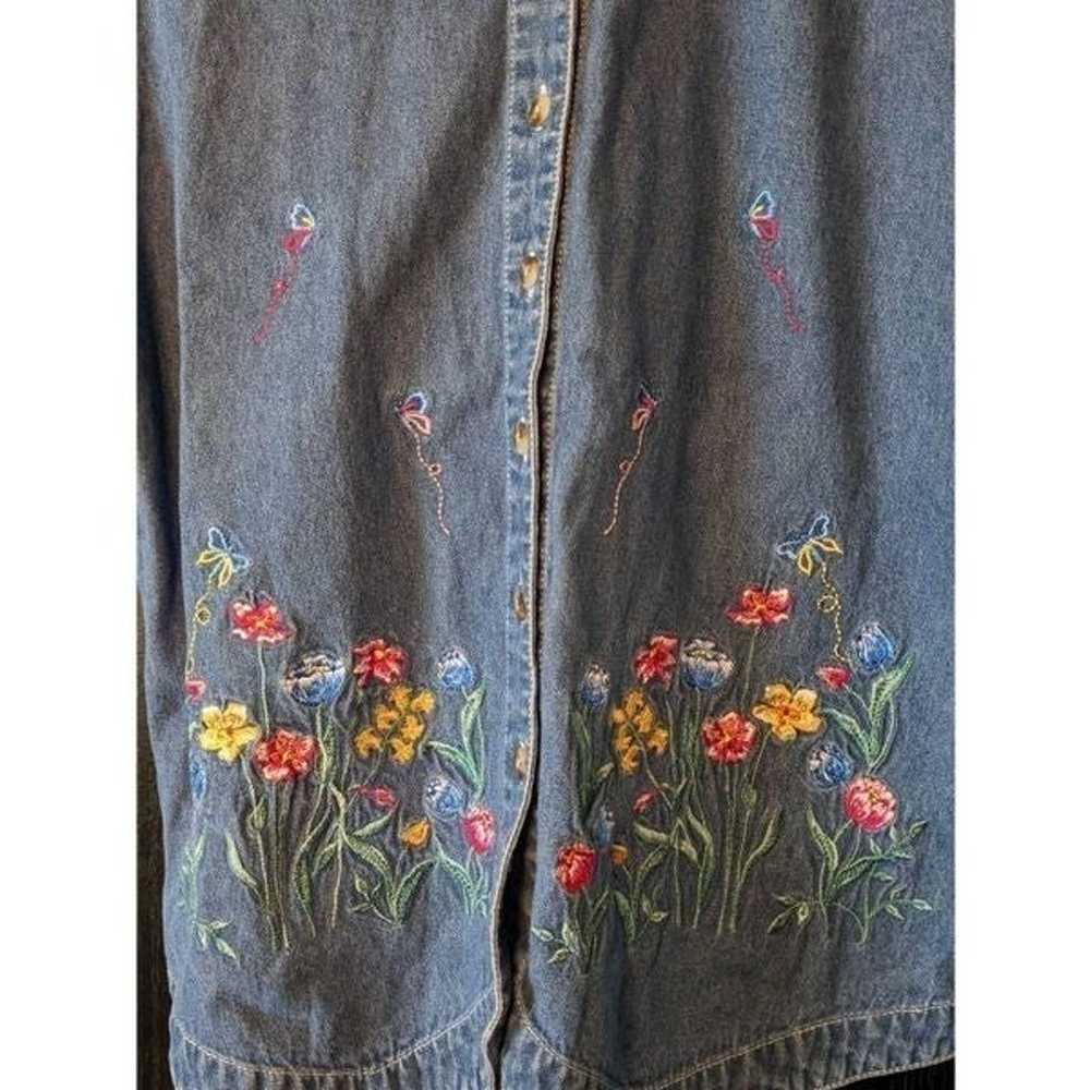 Cabin Creek Vintage Women's Embroidered Flowers J… - image 3