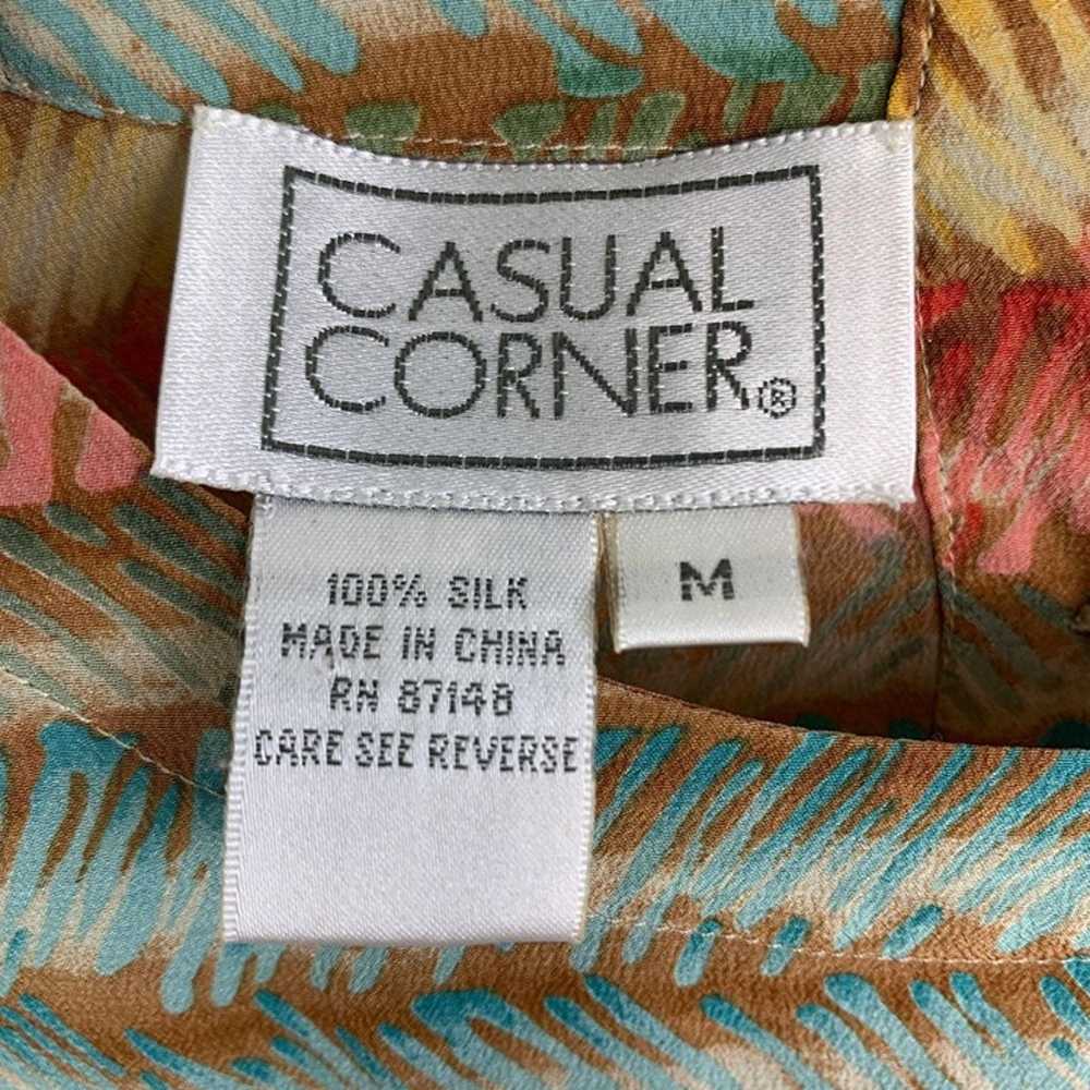 Vintage Casual Corner M Colorful Striped Silk Blo… - image 5