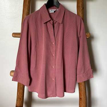 VINTAGE ! 3/4 Sleeve Button Down - image 1