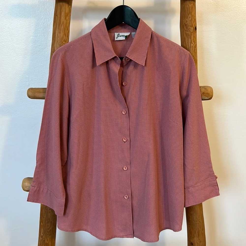VINTAGE ! 3/4 Sleeve Button Down - image 9