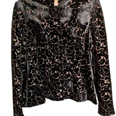 The J. Peterman Company silk blend velvet jacket … - image 1