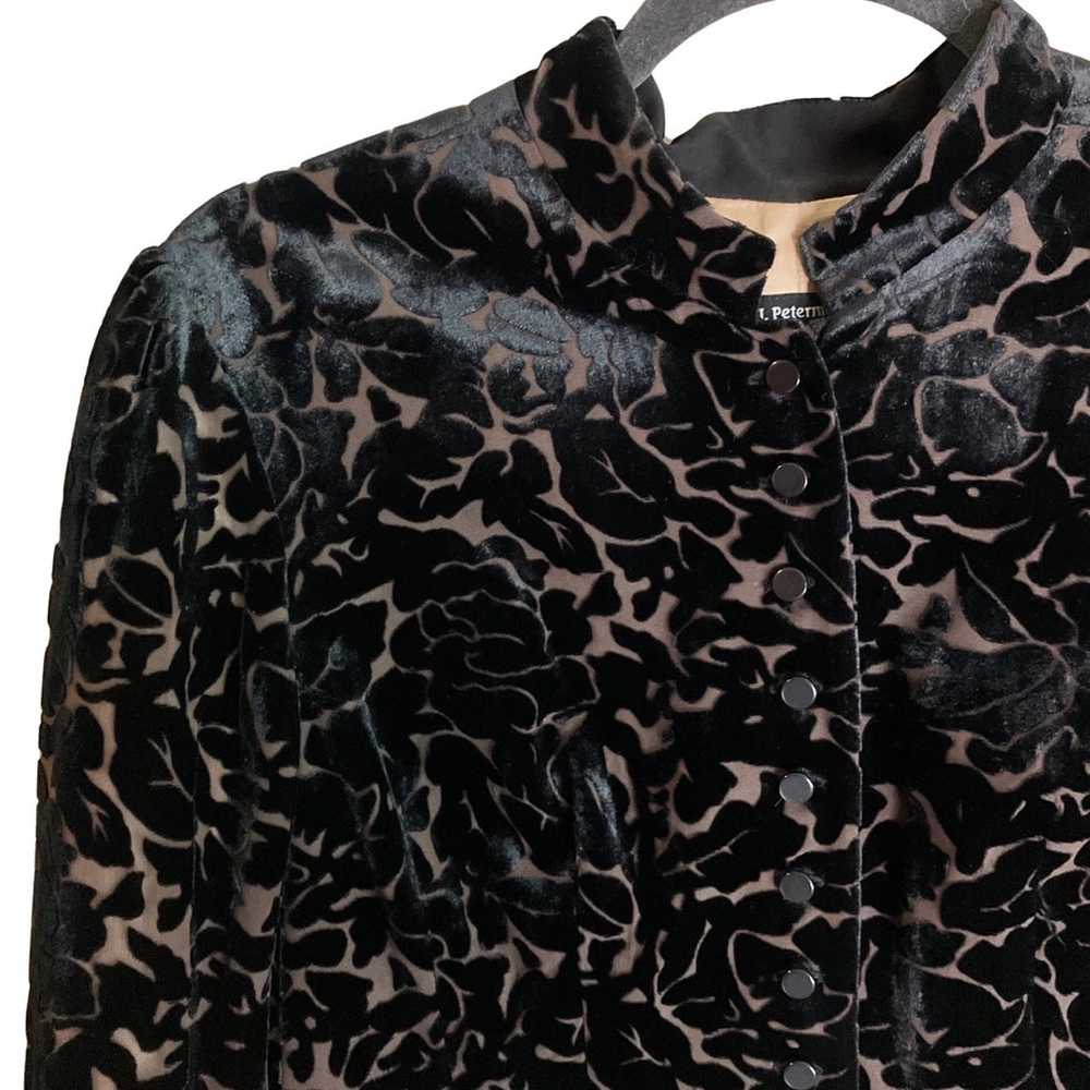 The J. Peterman Company silk blend velvet jacket … - image 4