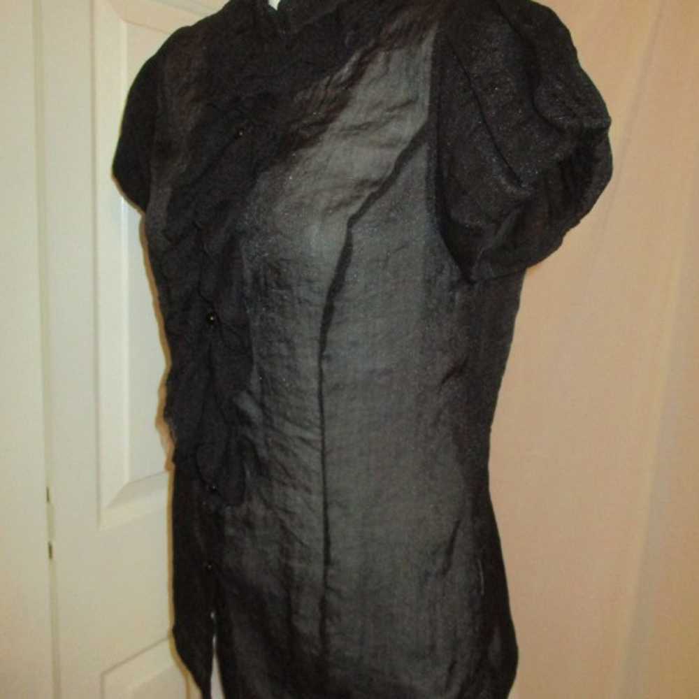 Aggie vintage sheer  short sleeve blouse - image 7