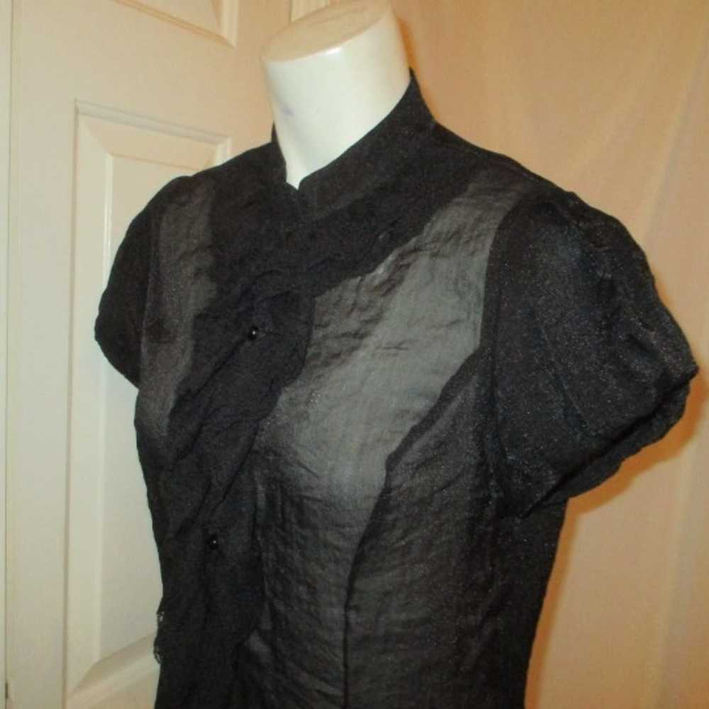 Aggie vintage sheer  short sleeve blouse - image 8