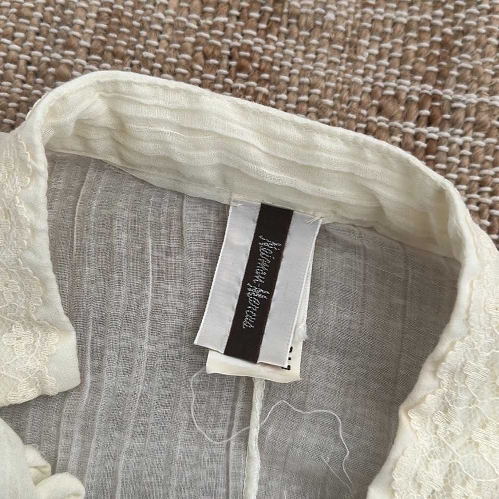 Neiman Marcus “Vintage” lace trim blouse top - image 4
