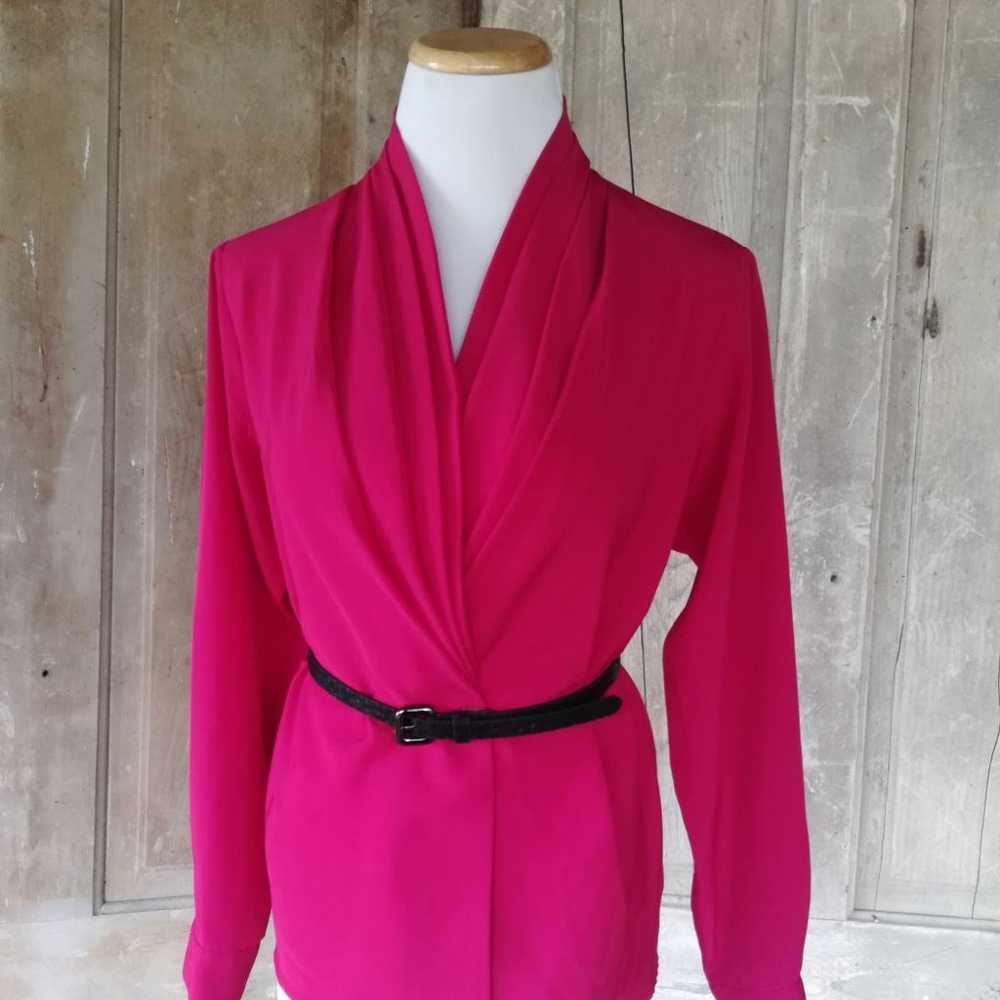 Vintage Pleated Pink Blouse - image 2