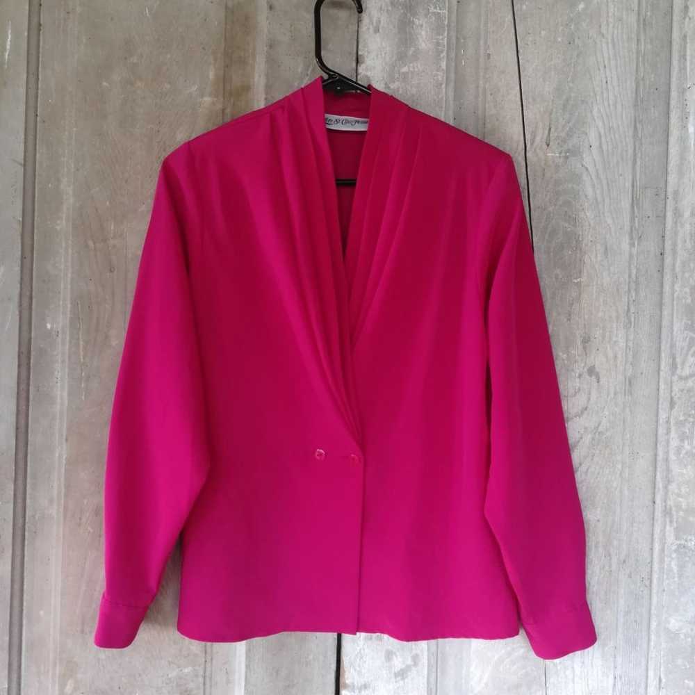 Vintage Pleated Pink Blouse - image 4