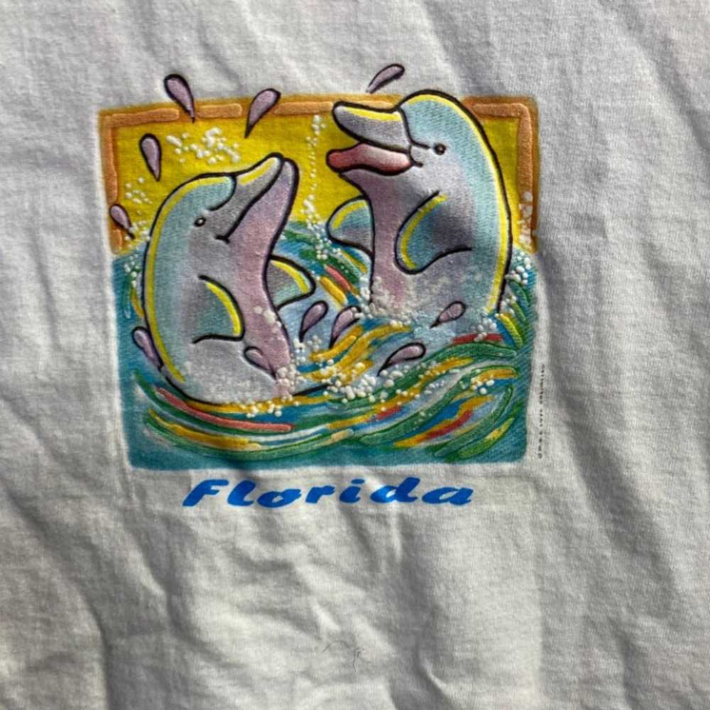 Vintage Disney Dolphin Tank Top Shirt size Medium - image 2