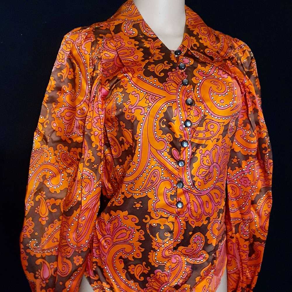 Vintage aladdin woman blouse 60-70s - image 2