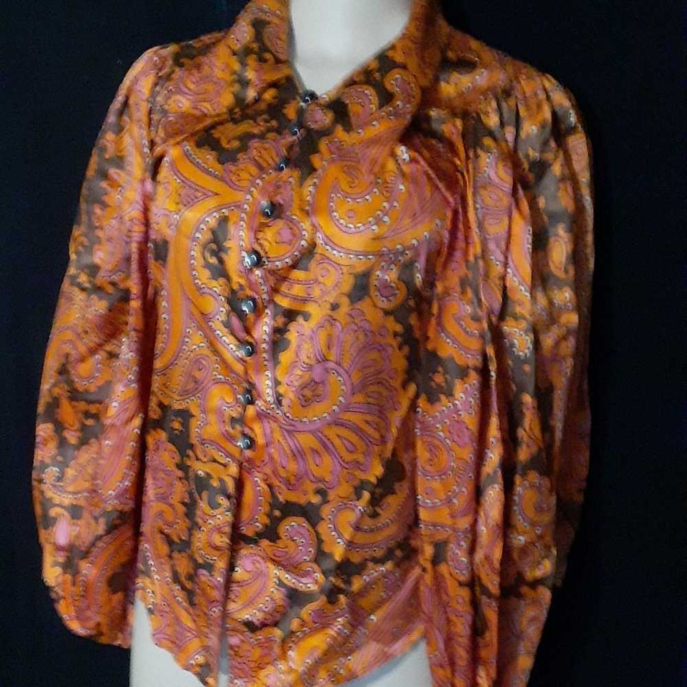 Vintage aladdin woman blouse 60-70s - image 6