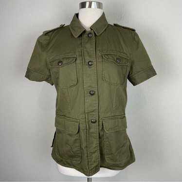 Lauren Ralph Lauren Olive Green Button Military S… - image 1