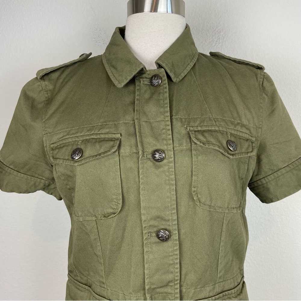 Lauren Ralph Lauren Olive Green Button Military S… - image 2