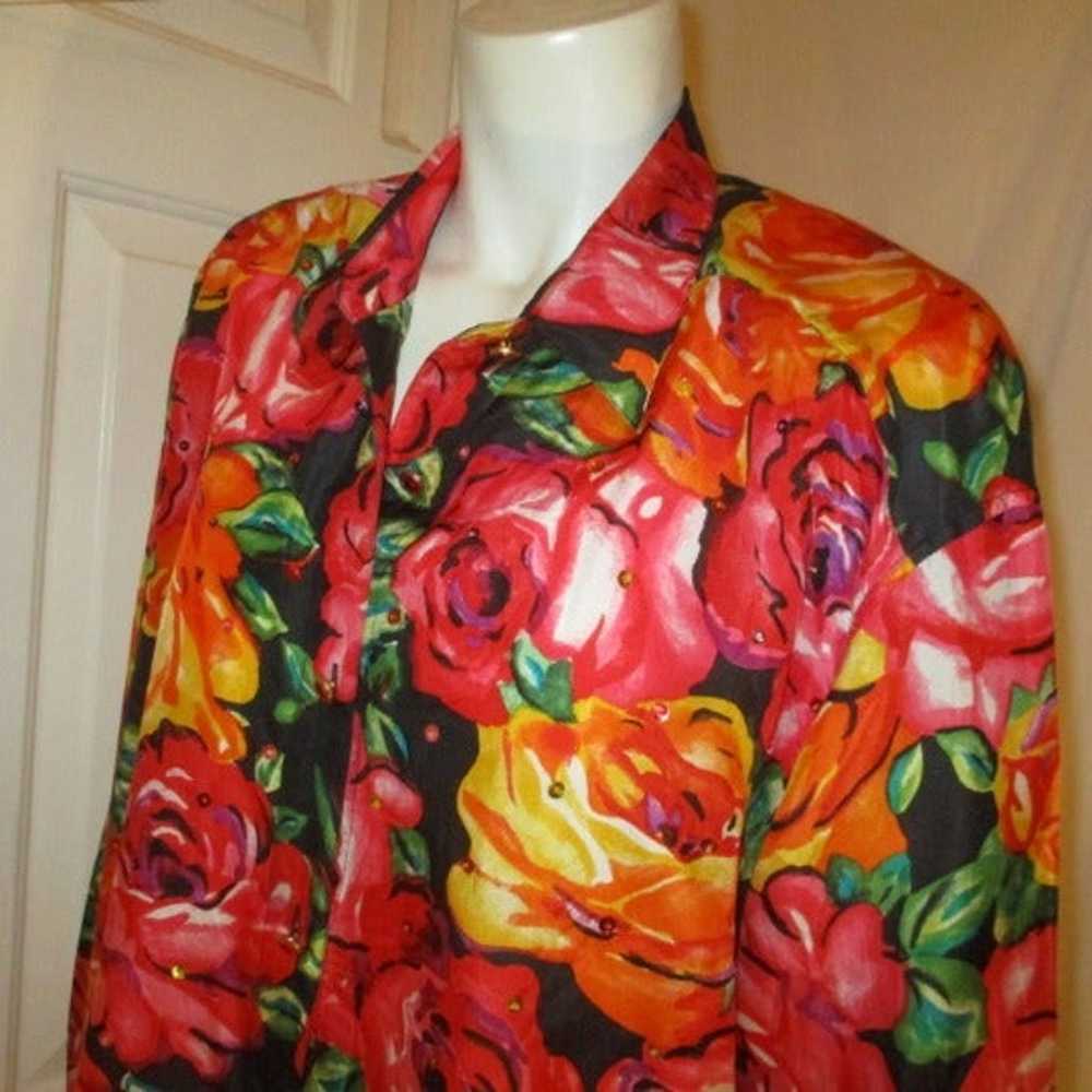 Carole Little vintage silk button down - image 10