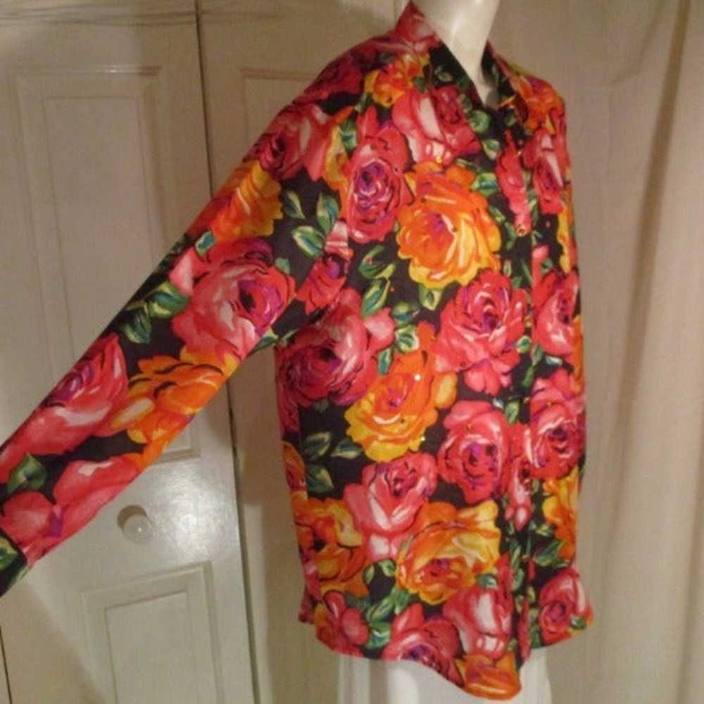 Carole Little vintage silk button down - image 5