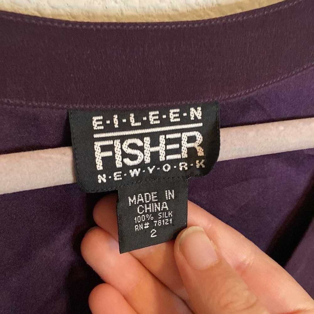 Eileen Fisher purple silk cover up size 2 - image 2