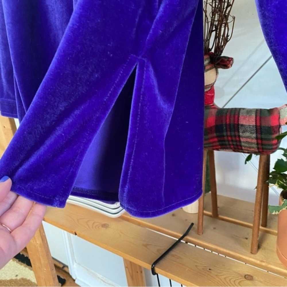Diane Von Furstenberg Vintage Purple Velour Butto… - image 6