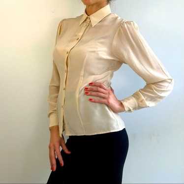 Designer Cristinaeffe vintage 100% silk blouse but