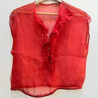 sheer organza top - Gem