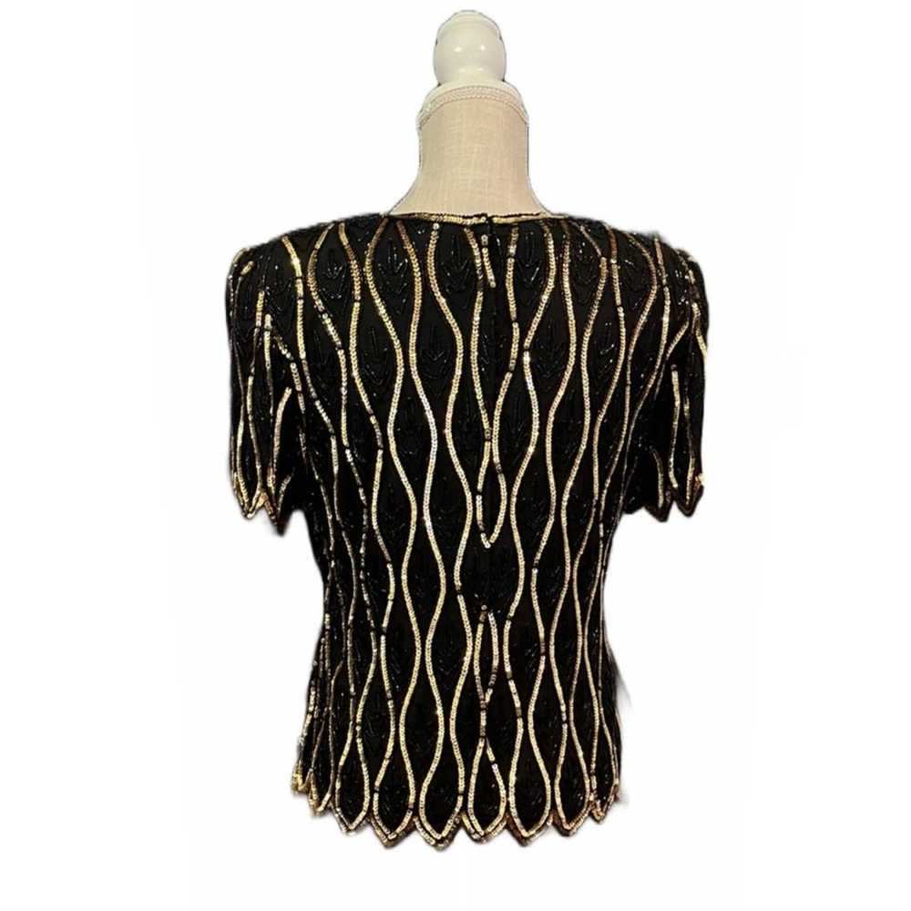 Stenay Vintage Womens Silk Sequin Blouse - image 2