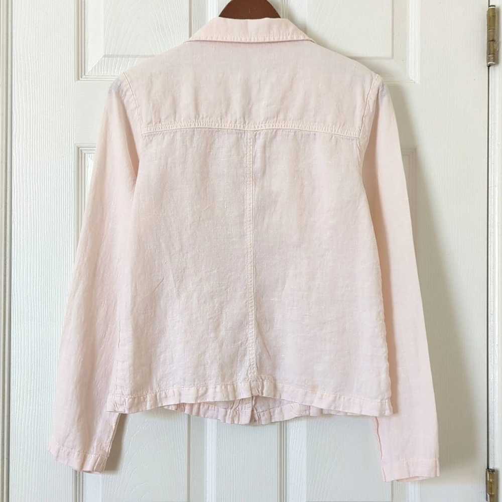 City Lights 90's Vintage 100% Linen Long Sleeve B… - image 10