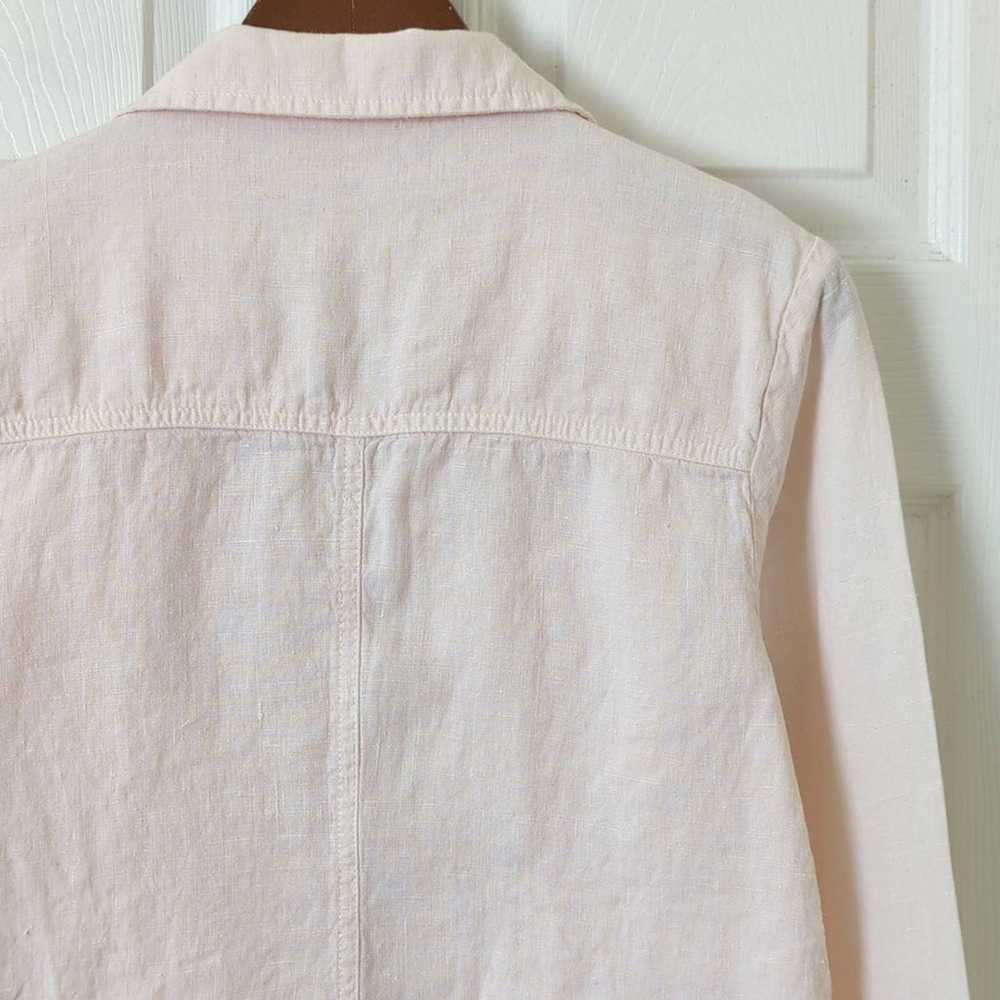 City Lights 90's Vintage 100% Linen Long Sleeve B… - image 11