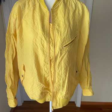 Vintage Anne Pinkerton Nylon Yellow Zipper Jacket 