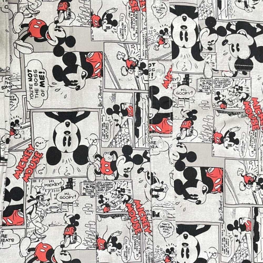 Vintage Mickey Mouse Shirt Comic Strip All Over P… - image 2