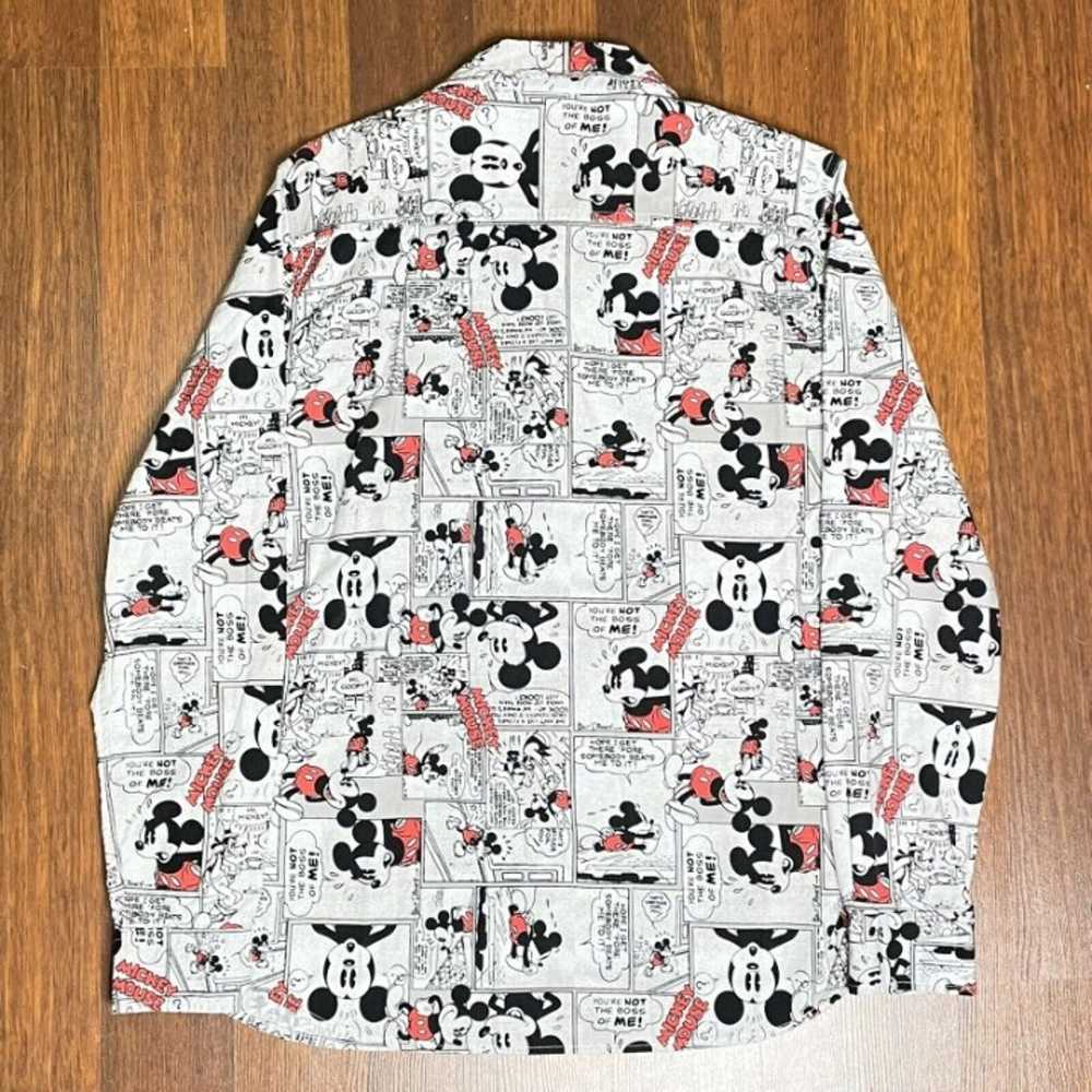 Vintage Mickey Mouse Shirt Comic Strip All Over P… - image 3