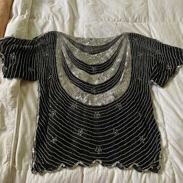 80s Swee Lo silk star blouse - image 1