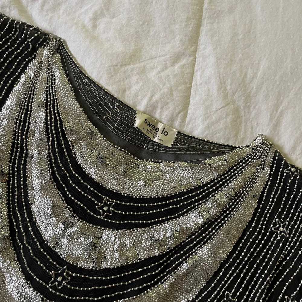 80s Swee Lo silk star blouse - image 3