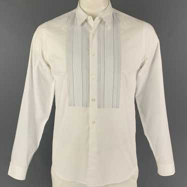 Gucci White Cotton Tuxedo Long Sleeve Shirt